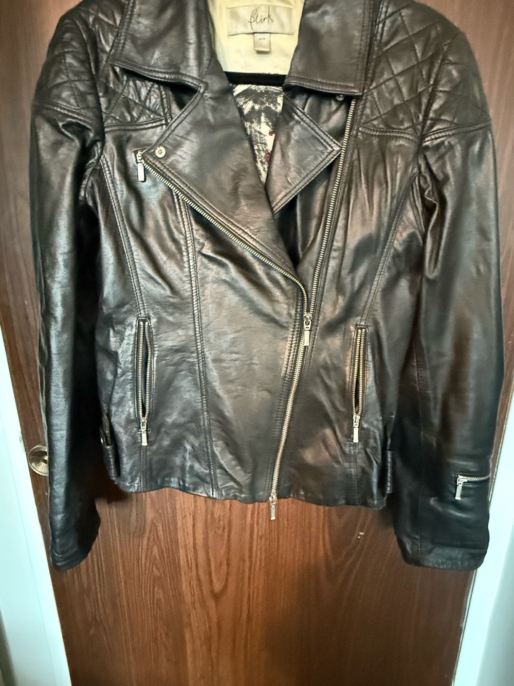 Designed in Canada - Blink - Women's Black Leather Moto Jacket